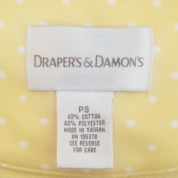 Draper's And Damons Women's Petite Jacket Snap Up Yellow Petite Small - Picture 9 of 12